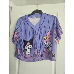Sanrio My Melody and Kuromi purple baseball jersey large